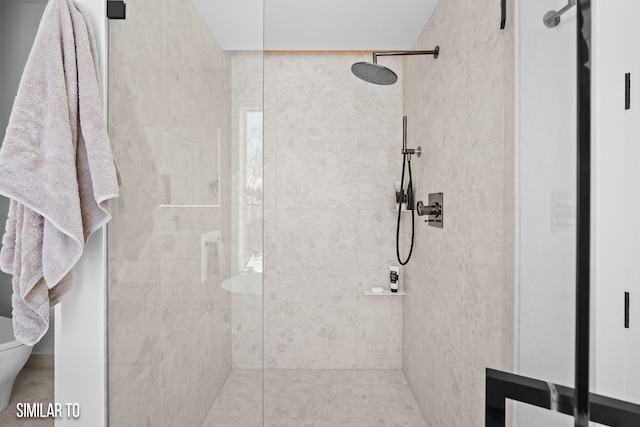 1167 S Wilder Pl, West Des Moines, IA 50266 - bathroom featuring a tile shower and toilet