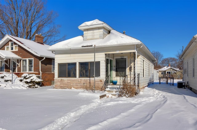 view of front of house with central AC