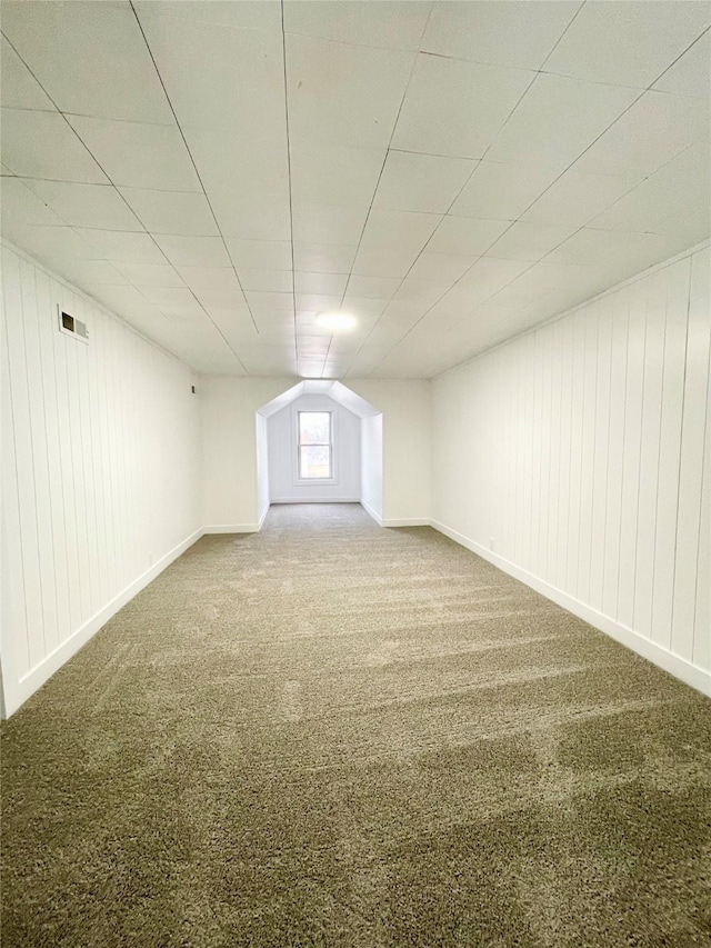 basement with carpet