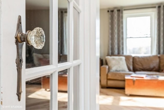 interior space featuring wood finished floors