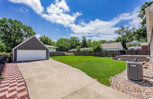 2711 Westover Blvd, Des Moines, IA 50322 - fenced backyard featuring a garage and an outbuilding