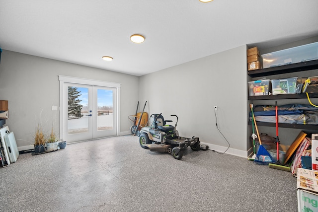 interior space with french doors