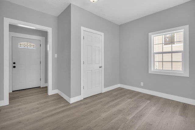 unfurnished bedroom featuring light hardwood / wood-style flooring