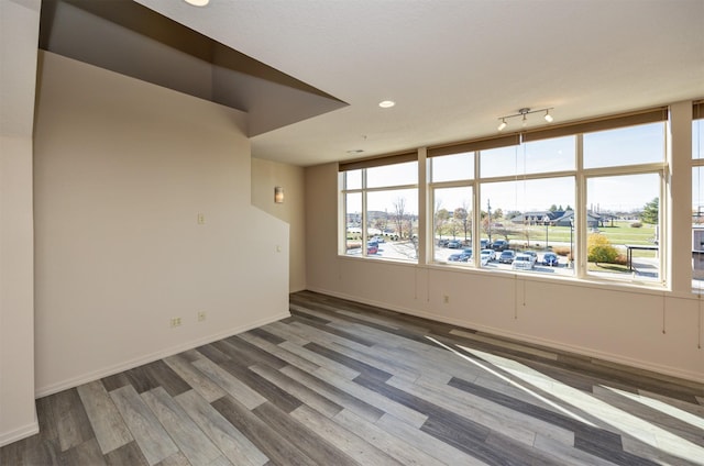 empty room featuring wood-type flooring