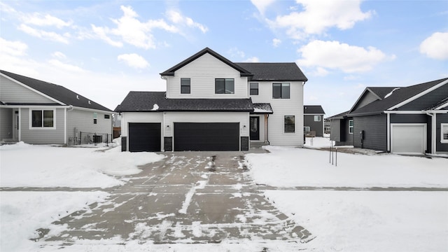 view of property with a garage