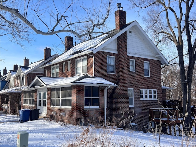 view of snowy exterior