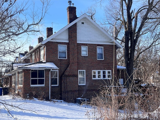 view of snowy exterior