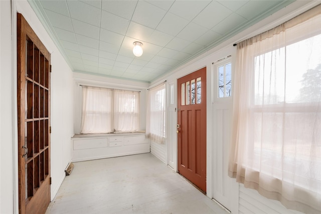 foyer entrance with ornamental molding