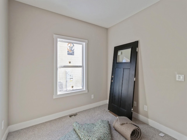 view of carpeted entryway