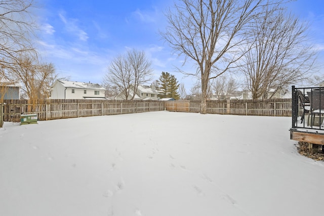 view of snowy yard