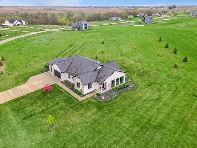 bird's eye view featuring a rural view