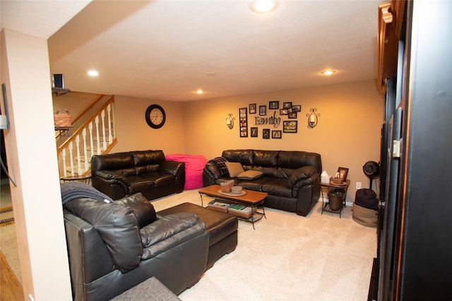 view of carpeted living room