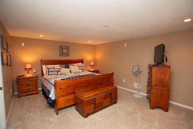 view of carpeted bedroom