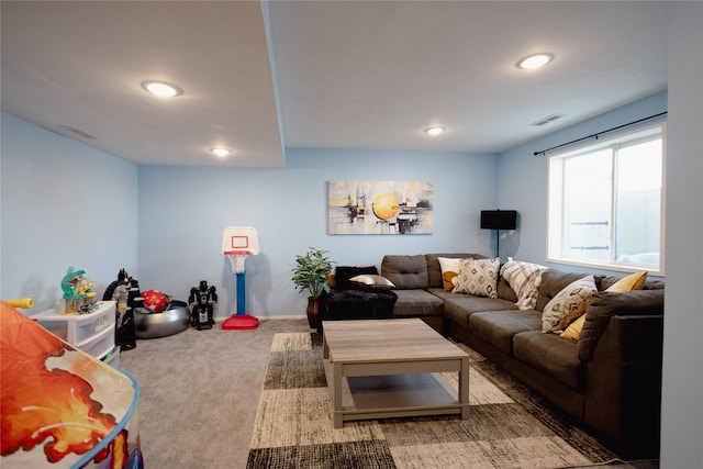 view of carpeted living room