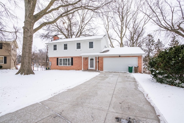 front of property featuring a garage