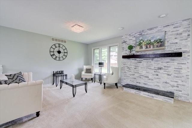 view of carpeted living room