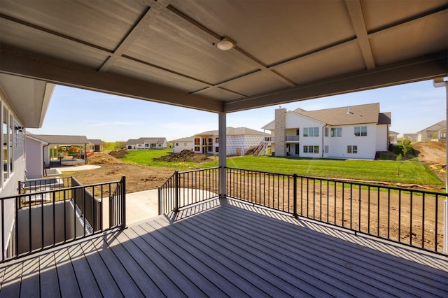 18274 Hidden Knl, Clive, IA 50325 - deck featuring a residential view, a playground, and a lawn