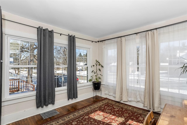 interior space with plenty of natural light and visible vents