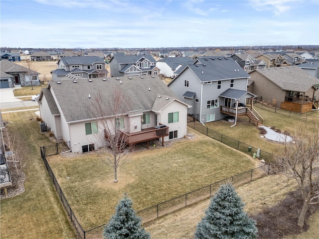 aerial view featuring a residential view