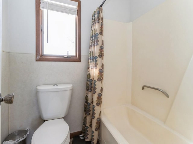 3473 Juniper Ave, Casey, IA 50048 - bathroom with shower / tub combo with curtain and toilet