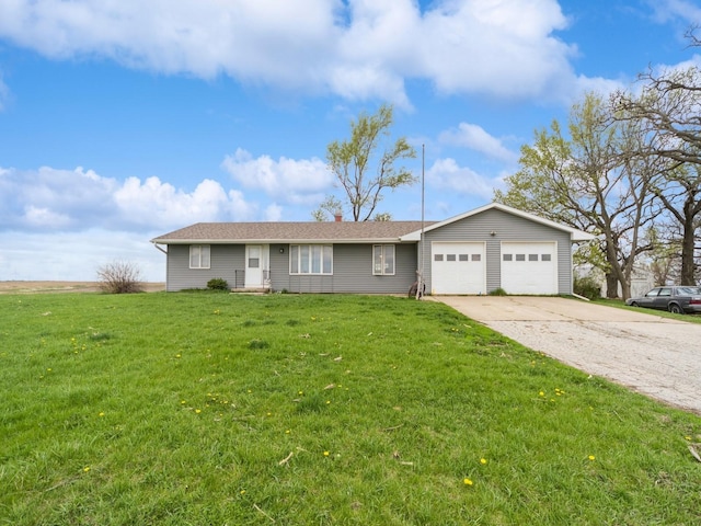 3473 Juniper Ave, Casey, IA 50048 - single story home with an attached garage, a front lawn, and driveway