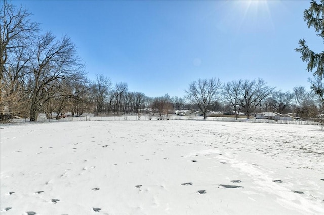 view of snowy yard