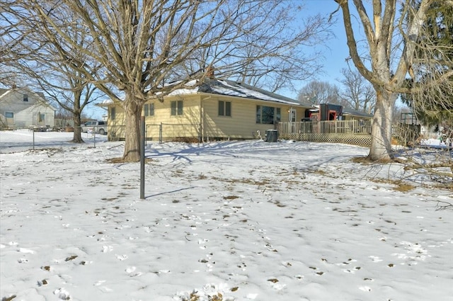 exterior space with fence