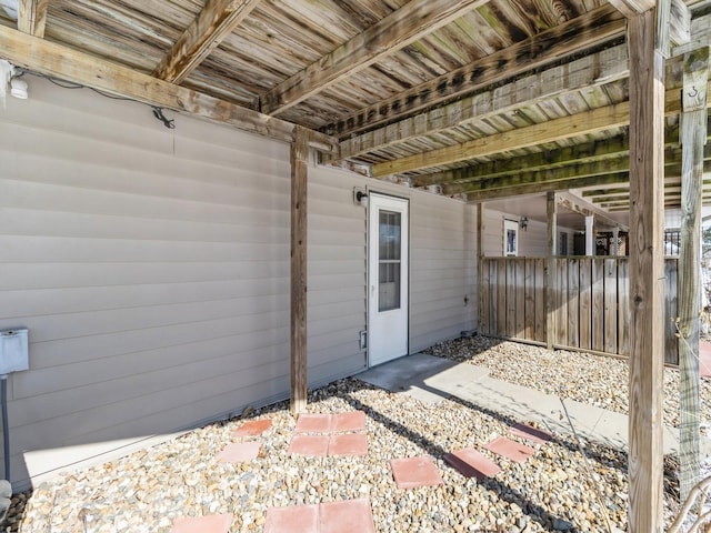 view of patio / terrace with fence