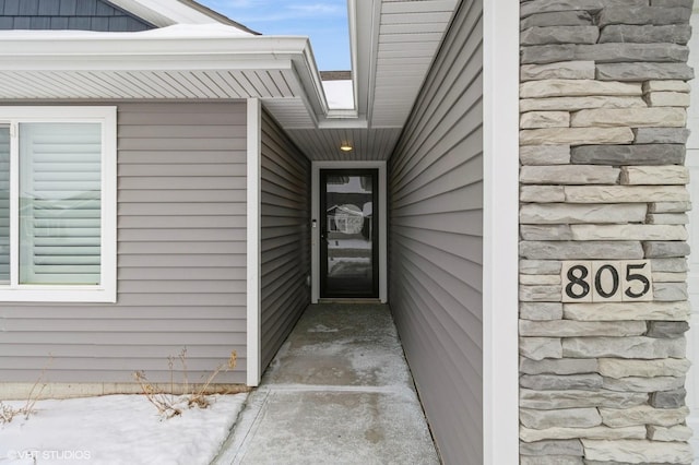 view of doorway to property