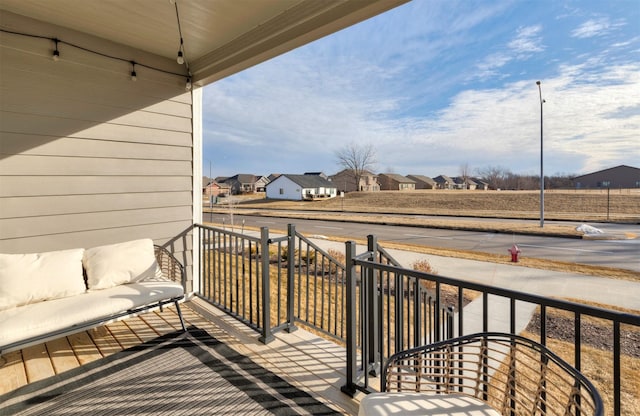 balcony with a residential view