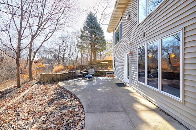 view of patio with fence