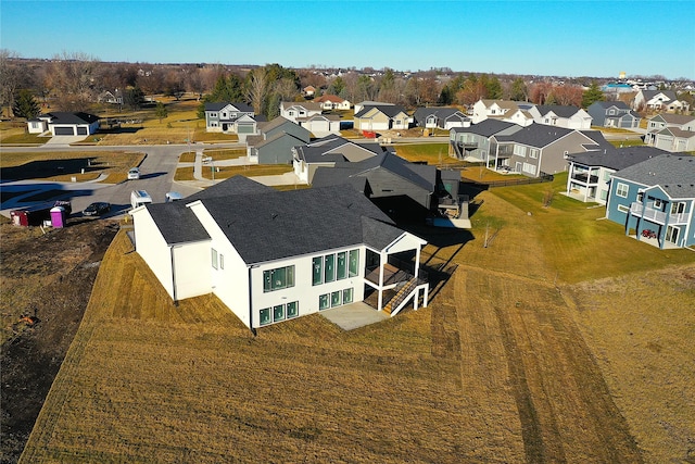 bird's eye view with a residential view