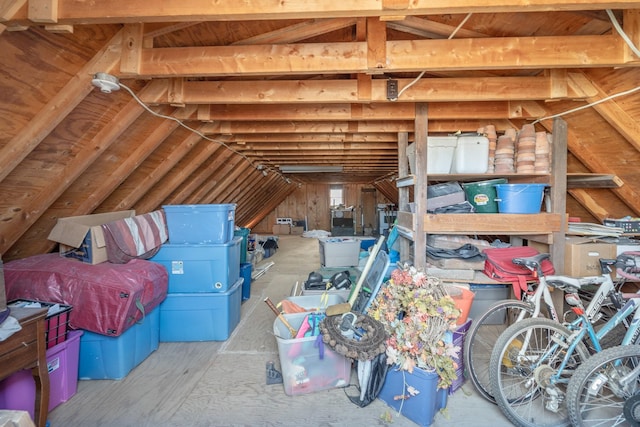 view of attic