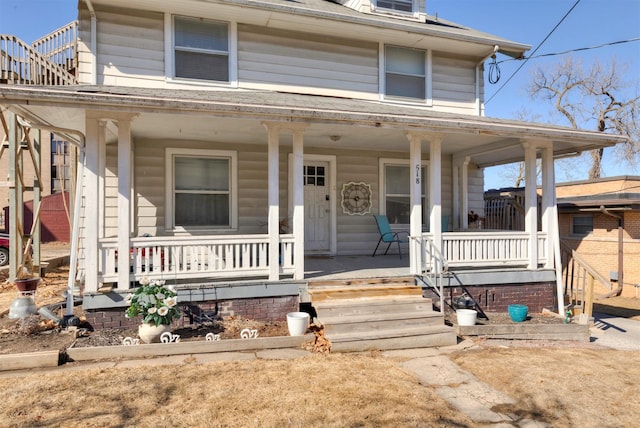 view of front of home with a porch