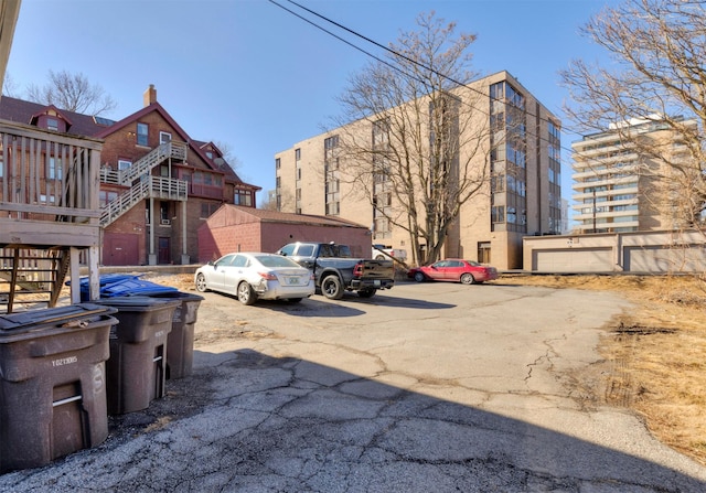 view of uncovered parking lot