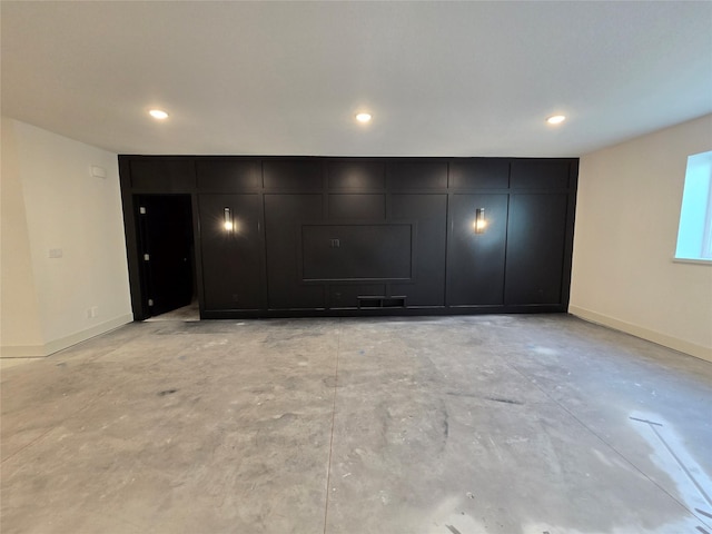 4732 162nd St, Urbandale, IA 50323 - unfurnished bedroom with concrete flooring, baseboards, and recessed lighting