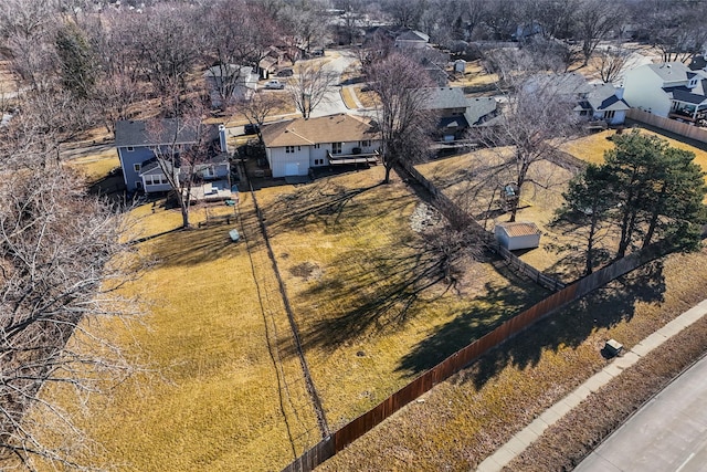 drone / aerial view with a residential view