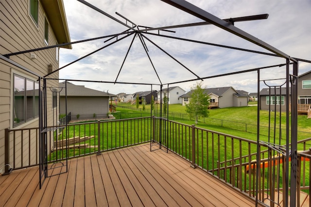 14201 Brookview Dr, Urbandale, IA 50323 - wooden deck with a residential view