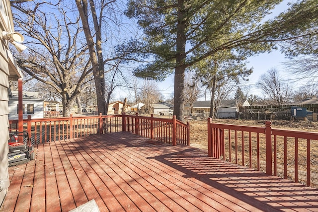 wooden terrace with fence