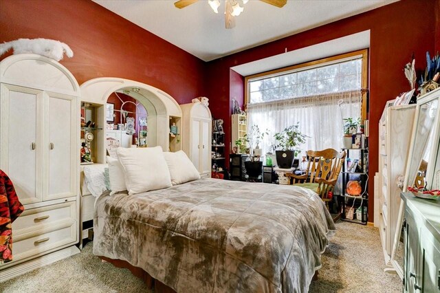 2801 Ep True Pkwy Unit 1005, West Des Moines, IA 50265 - bedroom with a ceiling fan and carpet