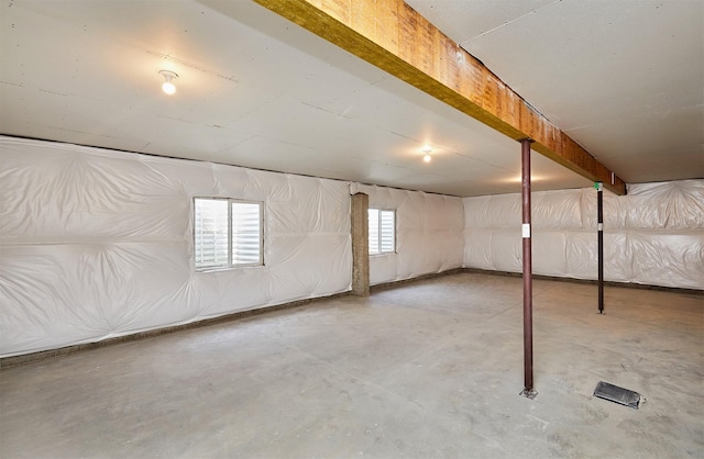 view of basement