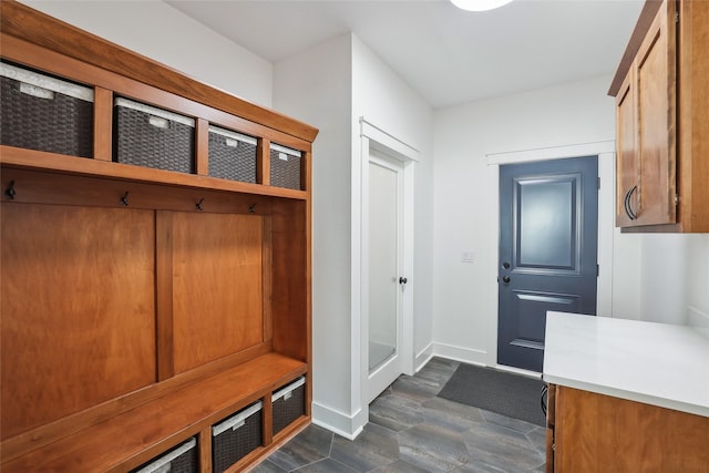 mudroom with baseboards