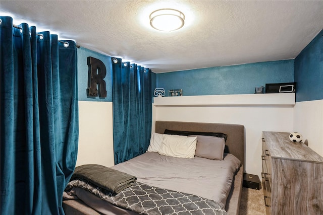 bedroom with a textured ceiling