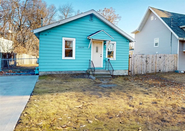 bungalow with fence