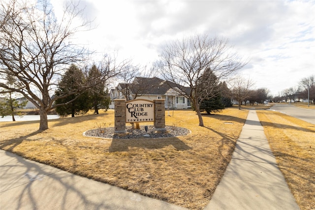 view of community sign