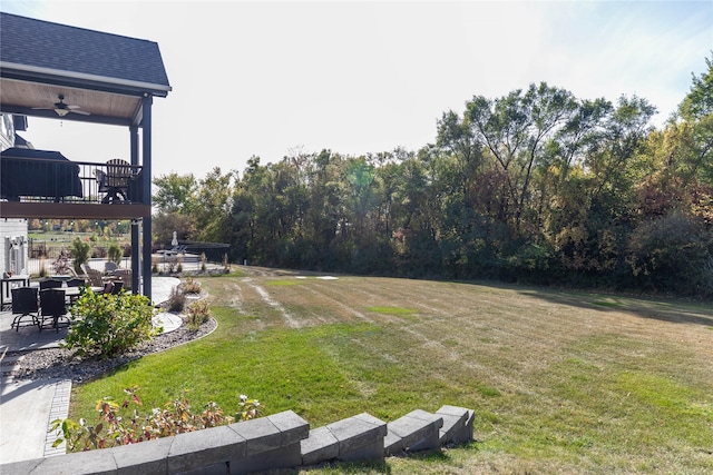 view of yard featuring a patio area