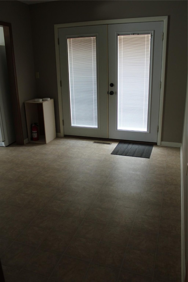 interior space with french doors