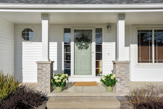 365 Williamson Ct, Pleasant Hill, IA 50327 - entrance to property with a porch and a shingled roof