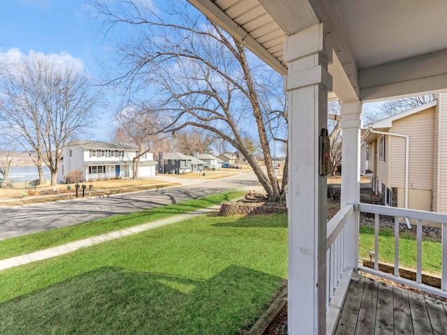 view of yard featuring a residential view