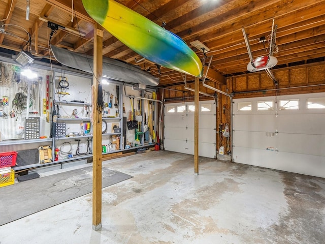 garage featuring a garage door opener